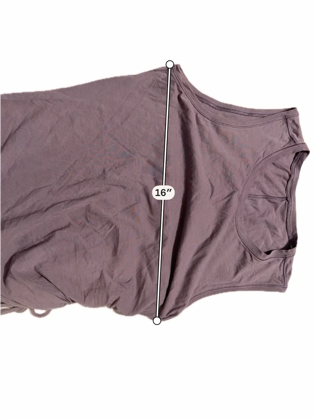 Lululemon Womens Dusky Lavender Cinch It Tank Top Side Tie Ruched Sleeveless